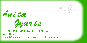 anita gyuris business card